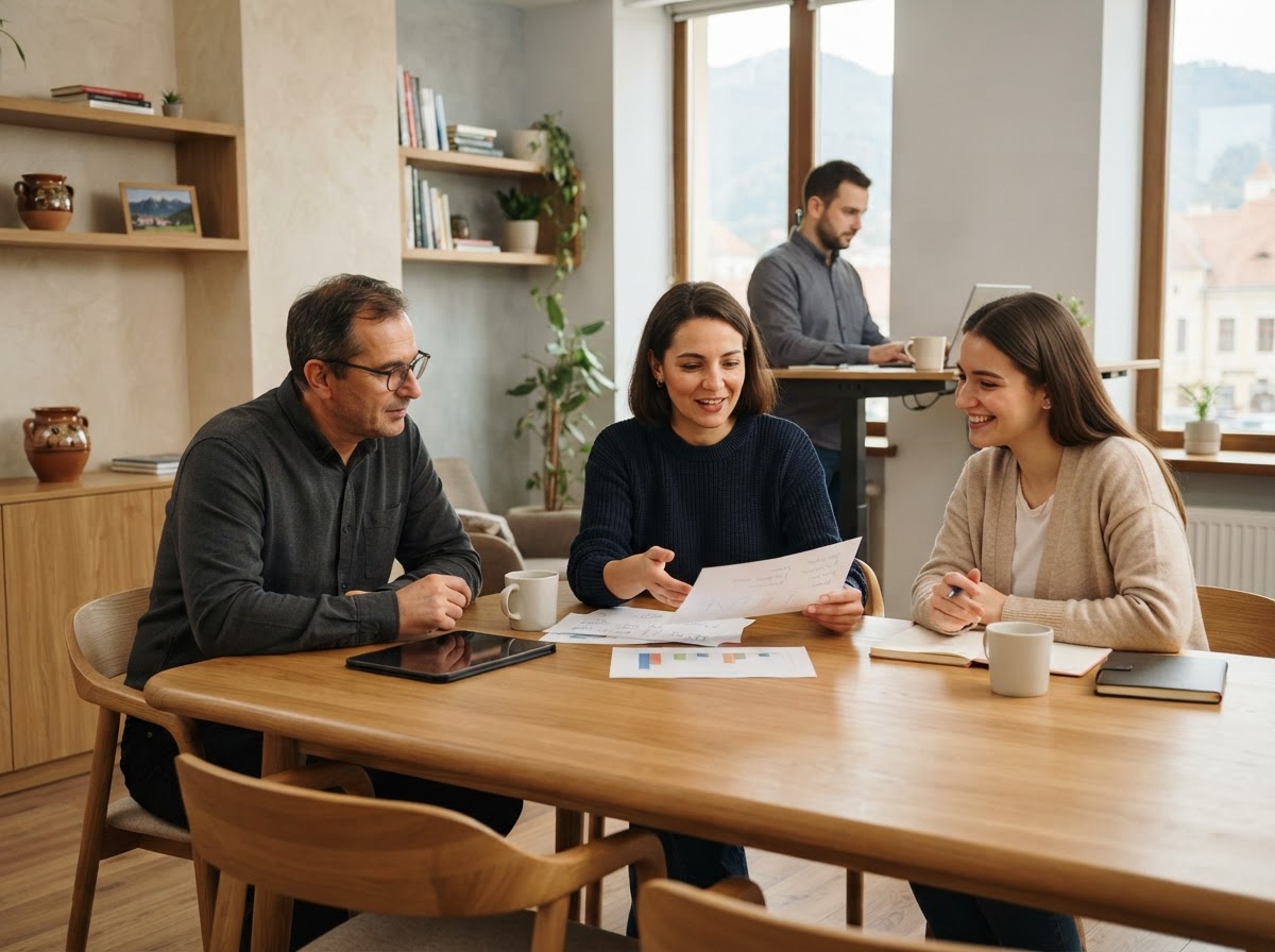 LanțReaction Net - echipă care analizează date financiare pentru familii